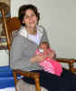 12/08/03 Audrey likes her new rocking chair.  Thanks Grandma!